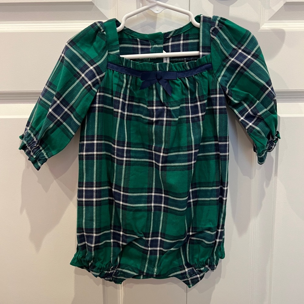 Janie and Jack Collection layette tartan romper holiday